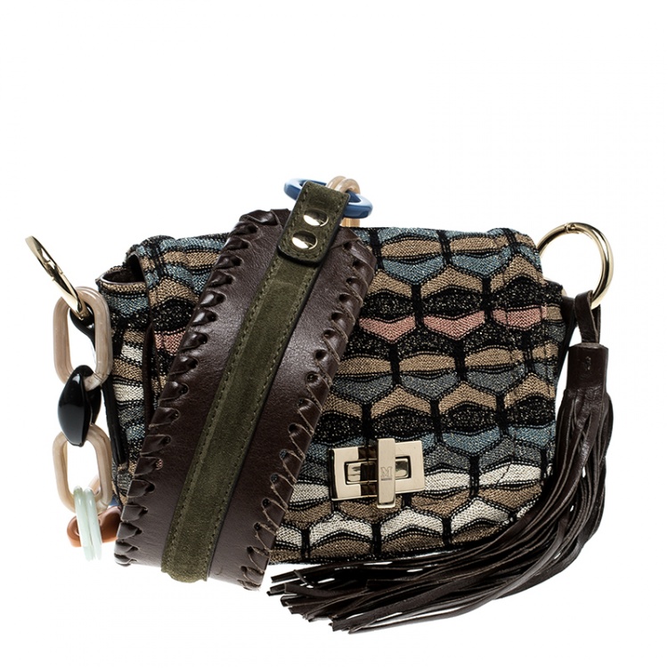 Pre Owned Missoni Multicolor Fabric Crossbody Bag