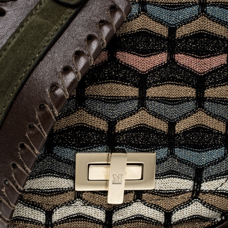 Pre Owned Missoni Multicolor Fabric Crossbody Bag