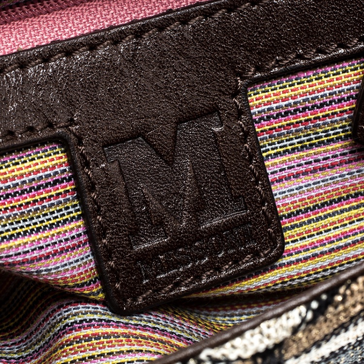 Pre Owned Missoni Multicolor Fabric Crossbody Bag