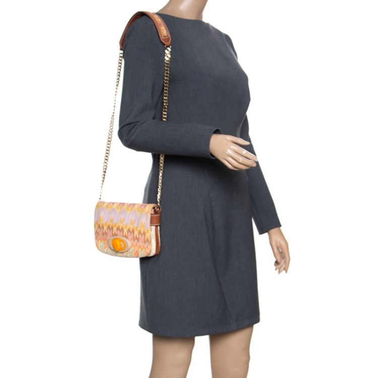 Pre Owned Missoni Multicolor Woven Fabric Shoulder Bag