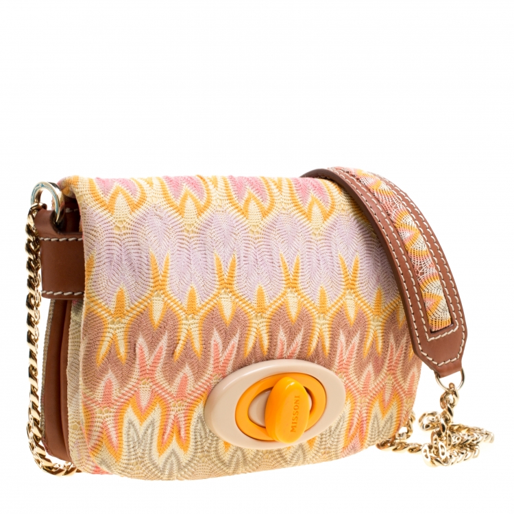 Pre Owned Missoni Multicolor Woven Fabric Shoulder Bag