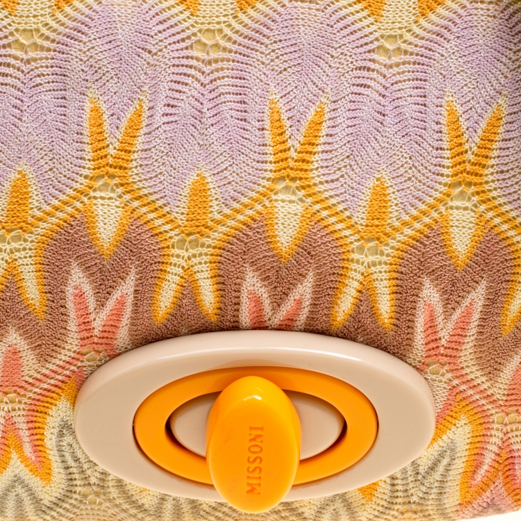 Pre Owned Missoni Multicolor Woven Fabric Shoulder Bag