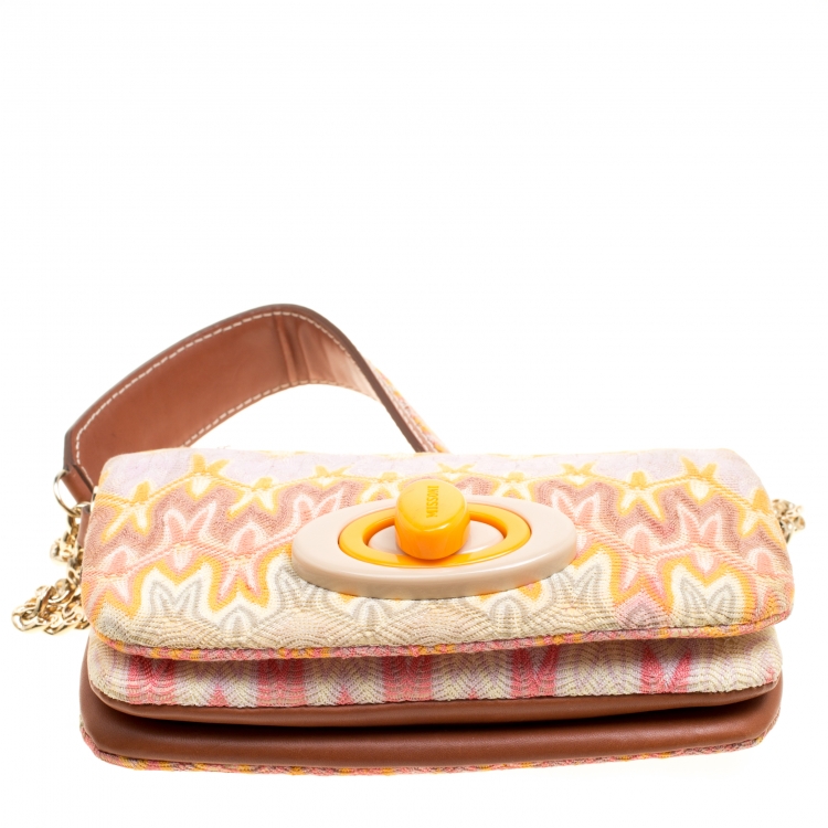 Pre Owned Missoni Multicolor Woven Fabric Shoulder Bag