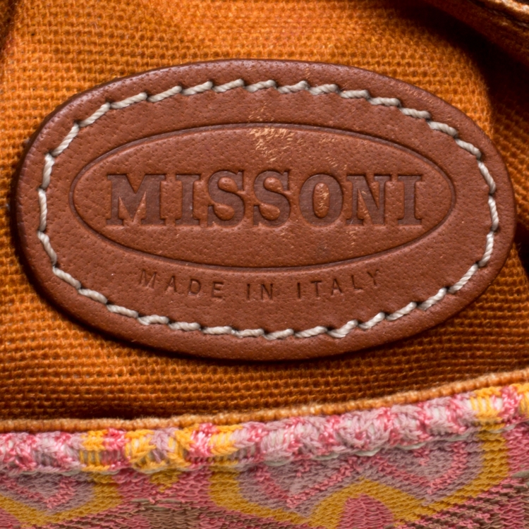 Pre Owned Missoni Multicolor Woven Fabric Shoulder Bag