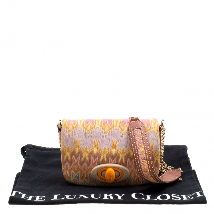 Pre Owned Missoni Multicolor Woven Fabric Shoulder Bag