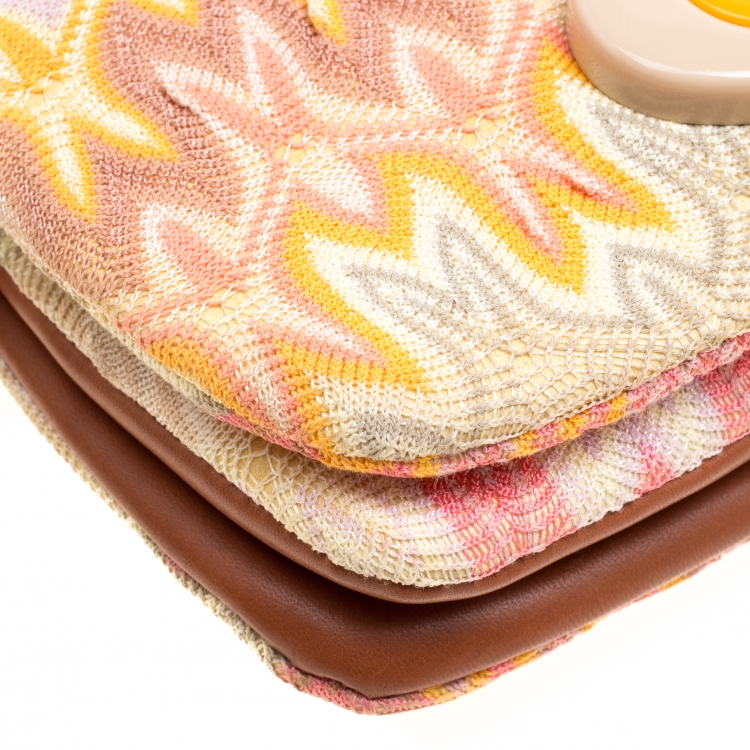 Pre Owned Missoni Multicolor Woven Fabric Shoulder Bag