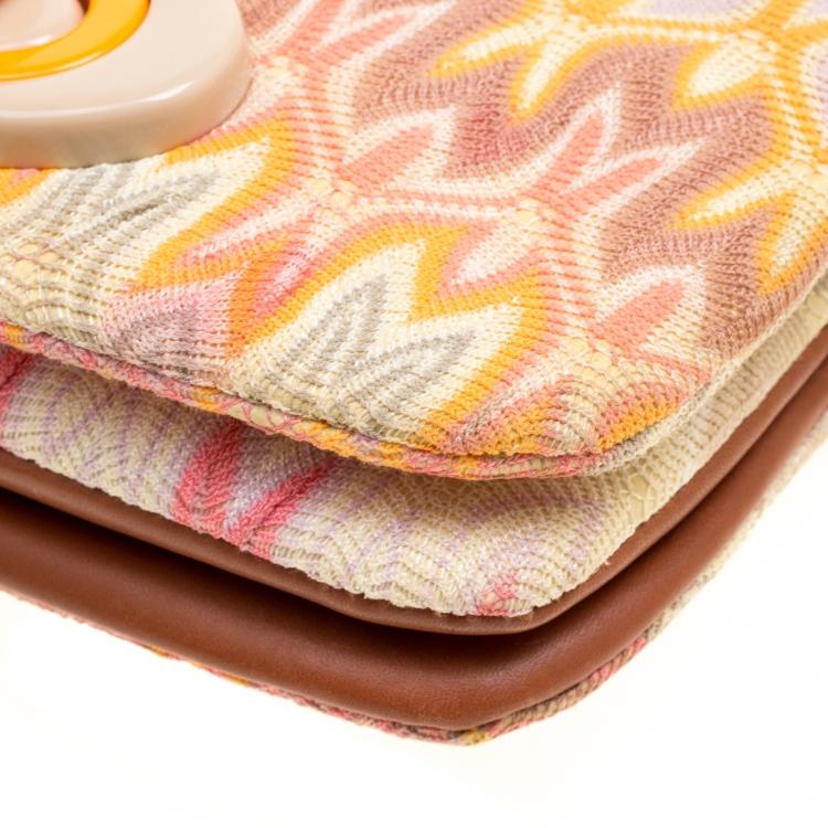 Pre Owned Missoni Multicolor Woven Fabric Shoulder Bag
