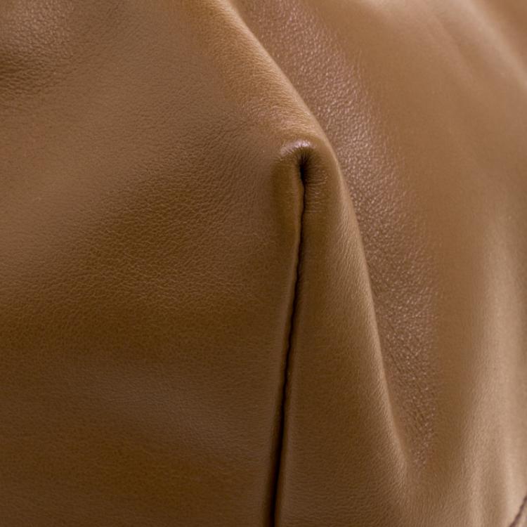 Pre Owned Miu Miu Brown Vitello Soft Leather Tote