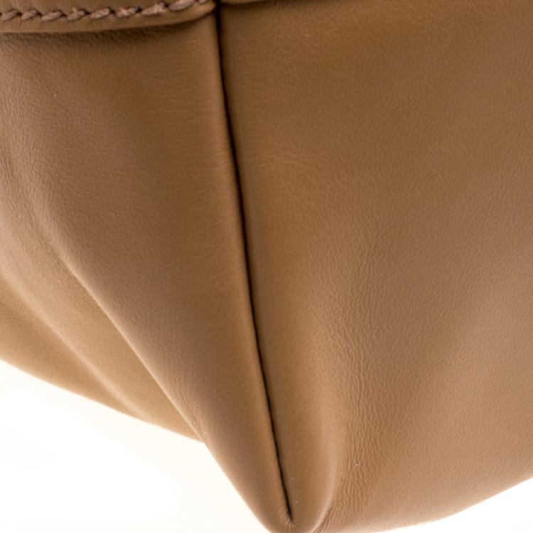 Pre Owned Miu Miu Brown Vitello Soft Leather Tote