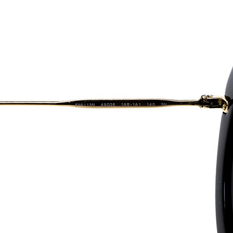 Pre Owned Miu Miu Black/Gold SMU13N Round Sunglasses