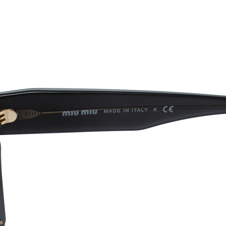Pre Owned Miu Miu Crystal Embellished SMU 01Q Cut Out Sunglasses