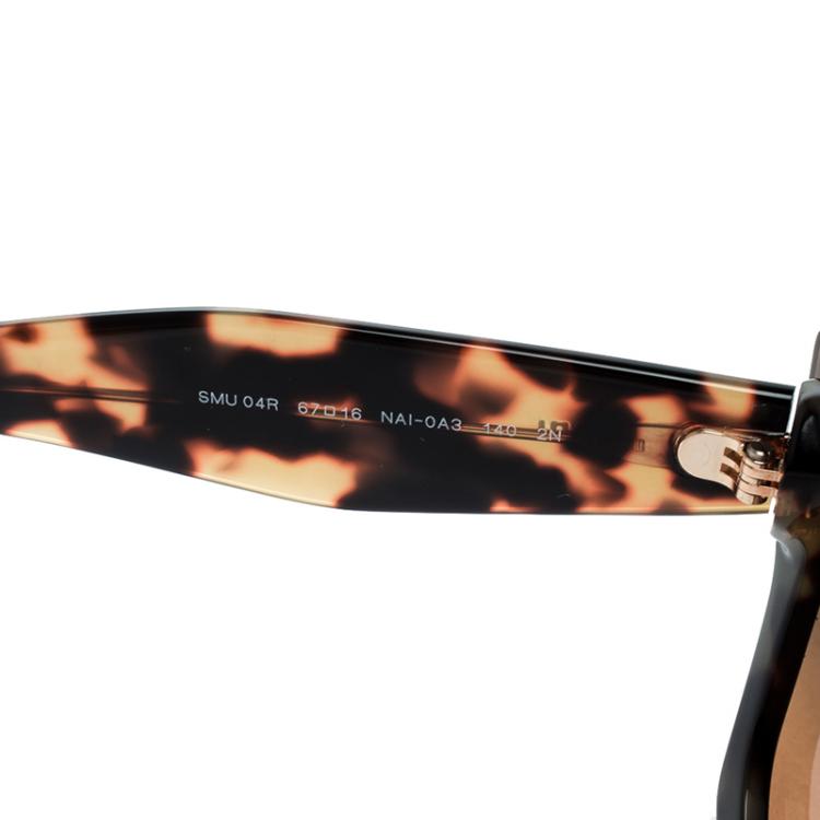 Pre Owned Miu Miu Brown Tortoise SMU 04R Butterfly Sunglasses
