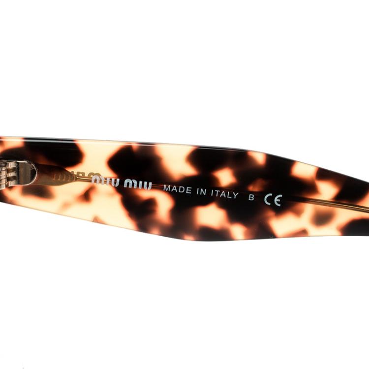Pre Owned Miu Miu Brown Tortoise SMU 04R Butterfly Sunglasses