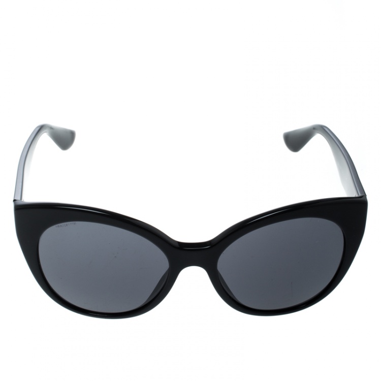 Pre Owned Miu Miu Black SMU07R Cat Eye Sunglasses