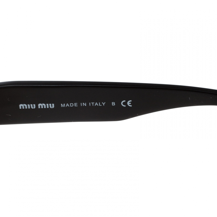 Pre Owned Miu Miu Tortoiseshell / Purple Gradient  SMU 110 Rasoir Half Rim Sunglasses