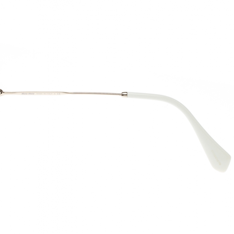 Pre Owned Miu Miu Gold/Brown SMU02S Butterfly Sunglasses