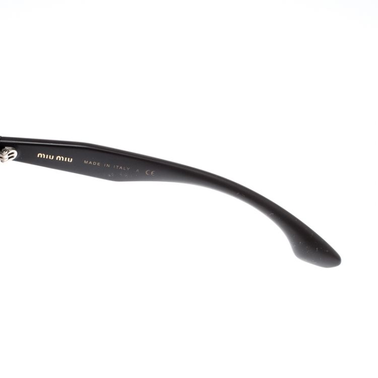 Pre Owned Miu Miu Brown/Brown Gradient SMU54Q Paved Cat Eye Sunglasses