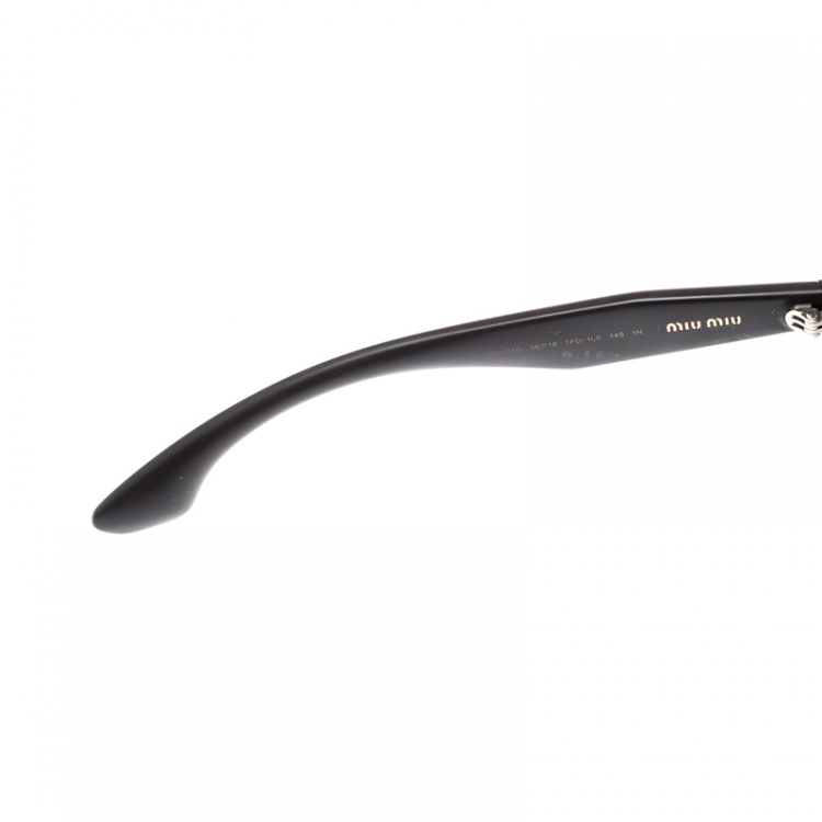 Pre Owned Miu Miu Brown/Brown Gradient SMU54Q Paved Cat Eye Sunglasses