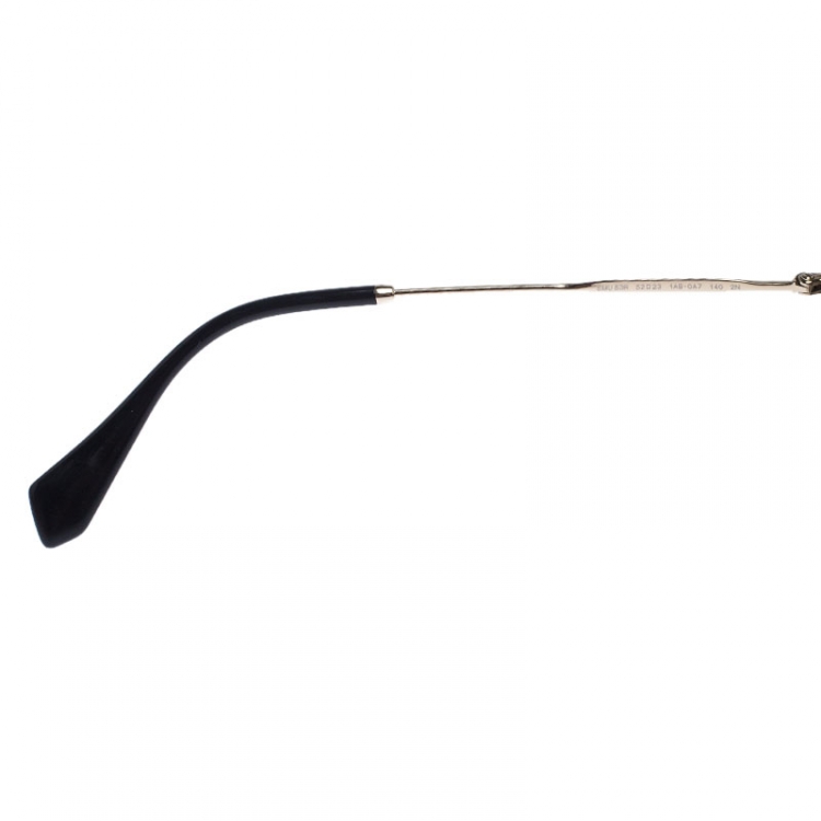 Pre Owned Miu Miu Black Gradient SMU 53R Bowline Sunglasses