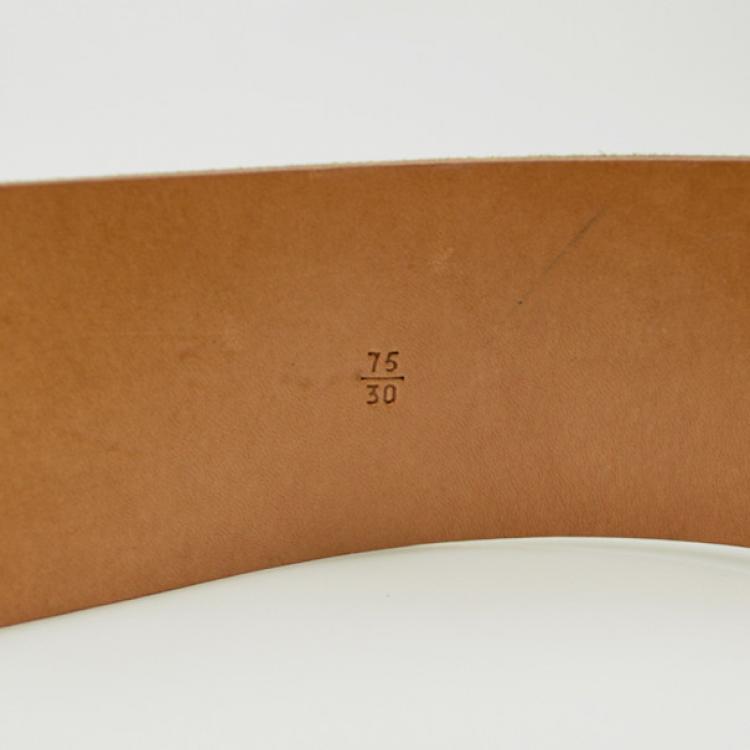 Pre Owned Miu Miu Cream Suede Waist Belt Size 75 CM