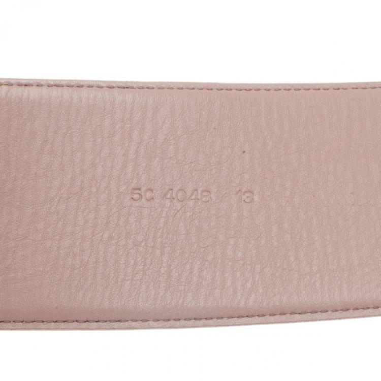 Pre Owned Miu Miu Pink Leather Waist Belt 75CM