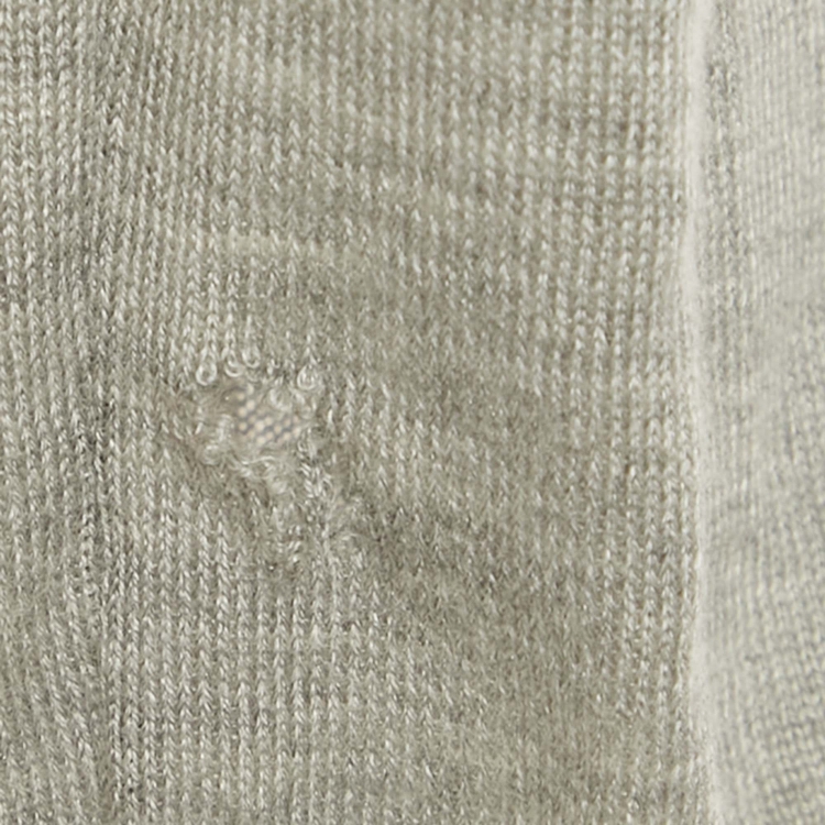 Pre Owned Miu Miu Grey Cashmere Knit Crop Cardigan S