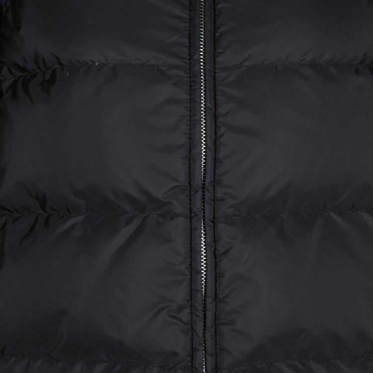 Pre Owned Miu Miu Black Quilted Short Sleeve Zip Front Down Jacket S