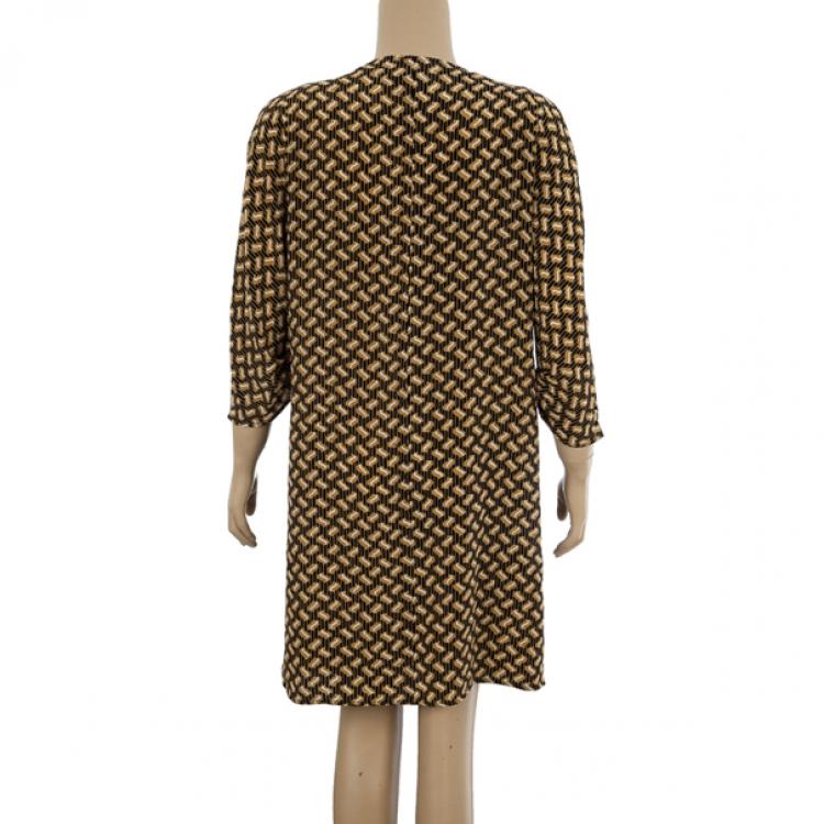 Pre Owned Miu Miu Printed Wrap Dress M