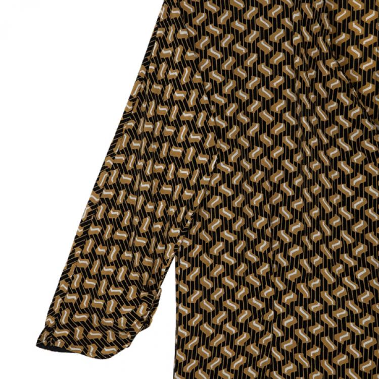 Pre Owned Miu Miu Printed Wrap Dress M