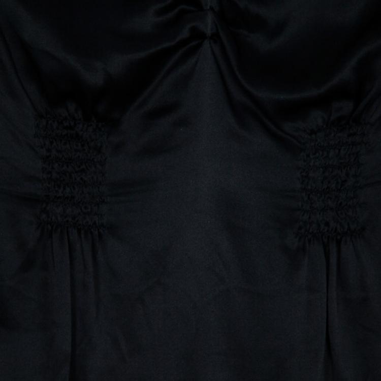 Pre Owned Miu Miu Sleeveless Ruched Top L