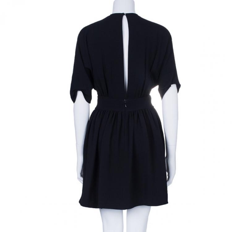 Pre Owned Miu Miu Black Key-hole Back Detail Dress M