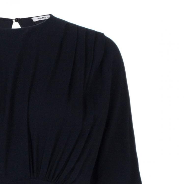 Pre Owned Miu Miu Black Key-hole Back Detail Dress M