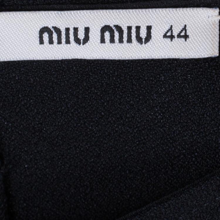Pre Owned Miu Miu Black Key-hole Back Detail Dress M