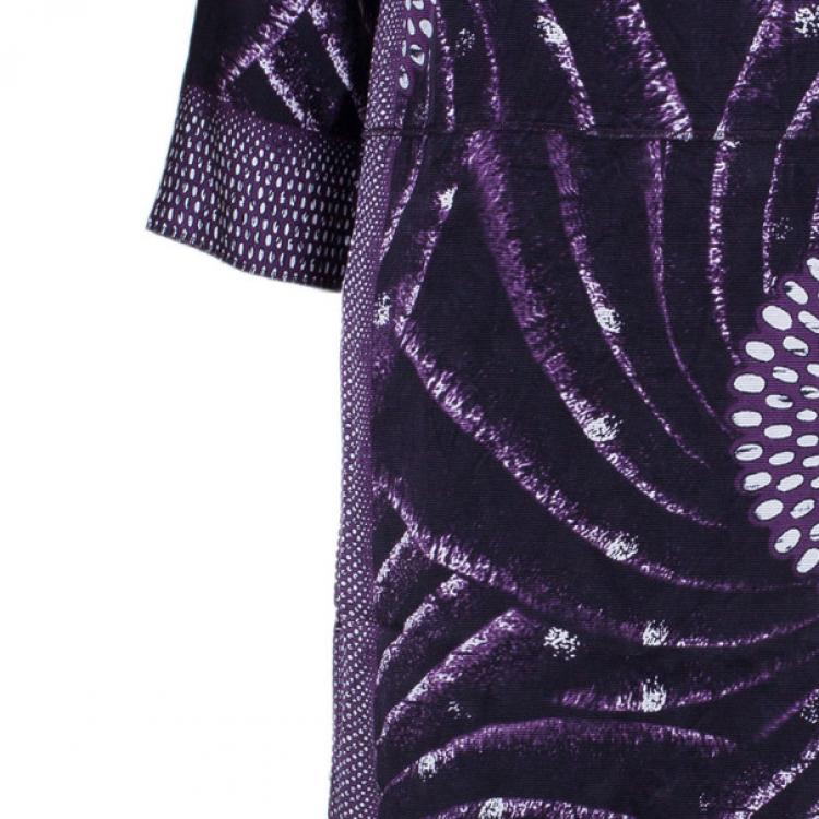 مملوكة مسبقًا Miu Miu Dot Print Silk Kaftan S
