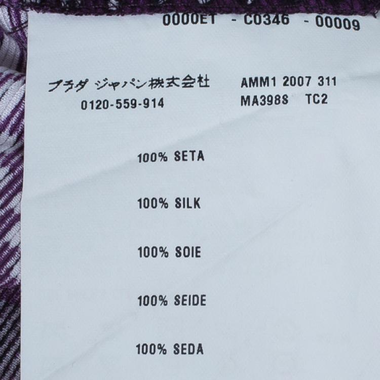 مملوكة مسبقًا Miu Miu Dot Print Silk Kaftan S