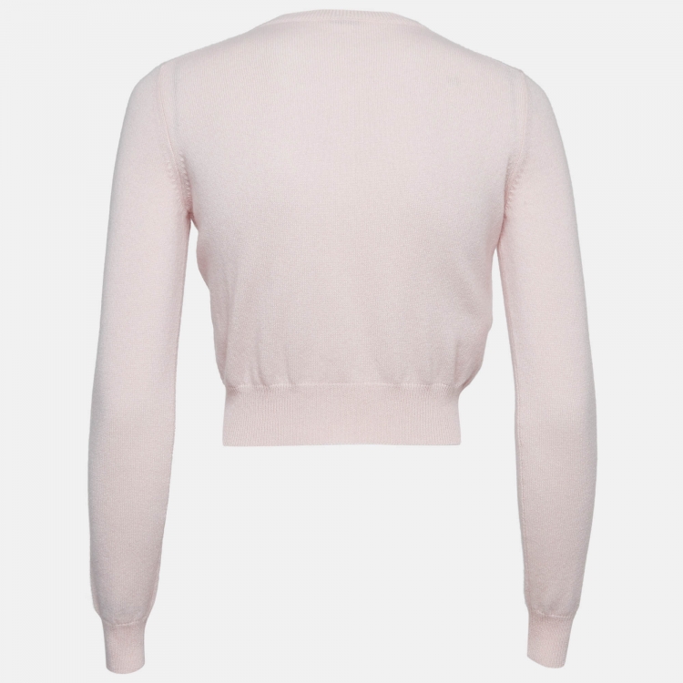 مملوكة مسبقًا Miu Miu Pink Cashmere Cardigan S
