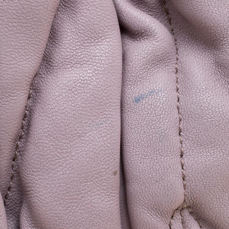 Pre Owned Miu Miu Lilac Matelasse Leather Shoulder Bag