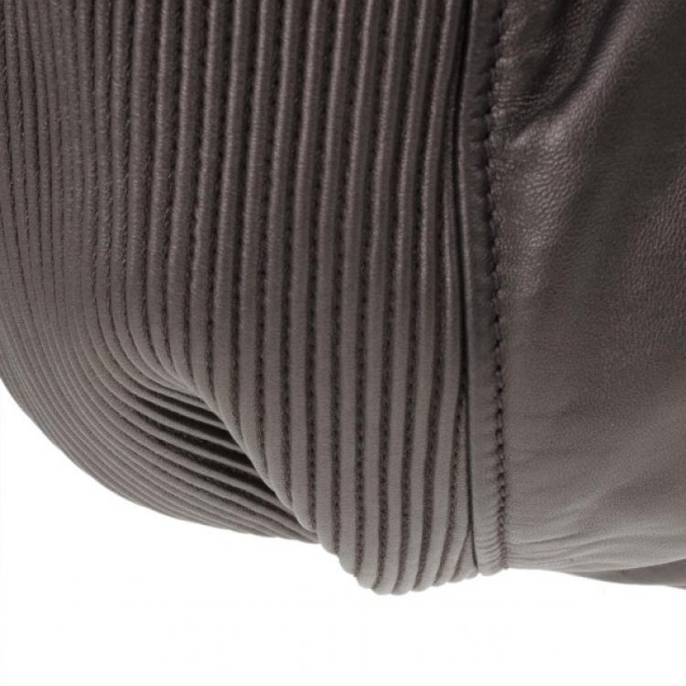 Pre Owned Miu Miu Bronze Leather Tote