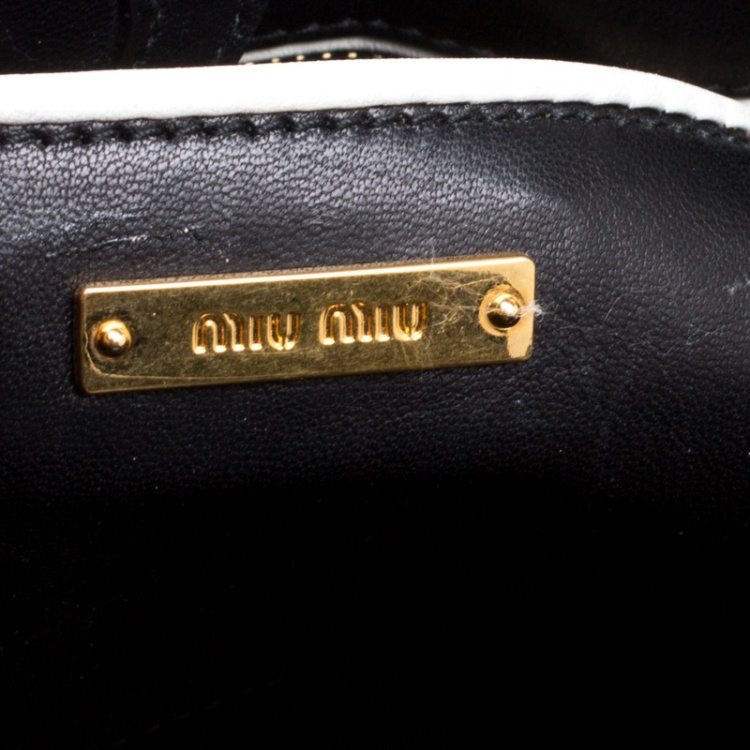 Pre Owned Miu Miu Purple Leather Biker Eyelet Tote