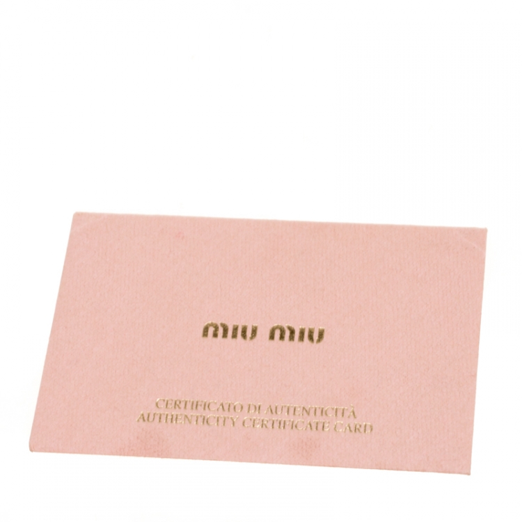 Pre Owned Miu Miu Beige Matelasse Lux Leather Shoulder Bag