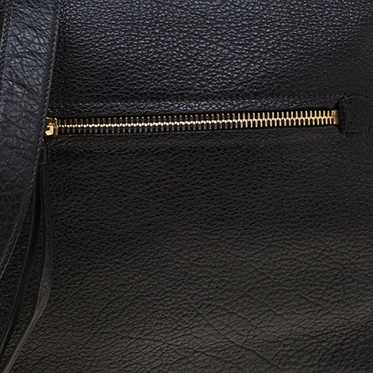 Pre Owned Miu Miu Black Leather Foldover Crossbody Bag 