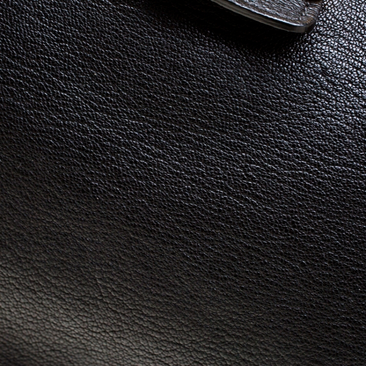 Pre Owned Miu Miu Black Leather Top Handle Bag 
