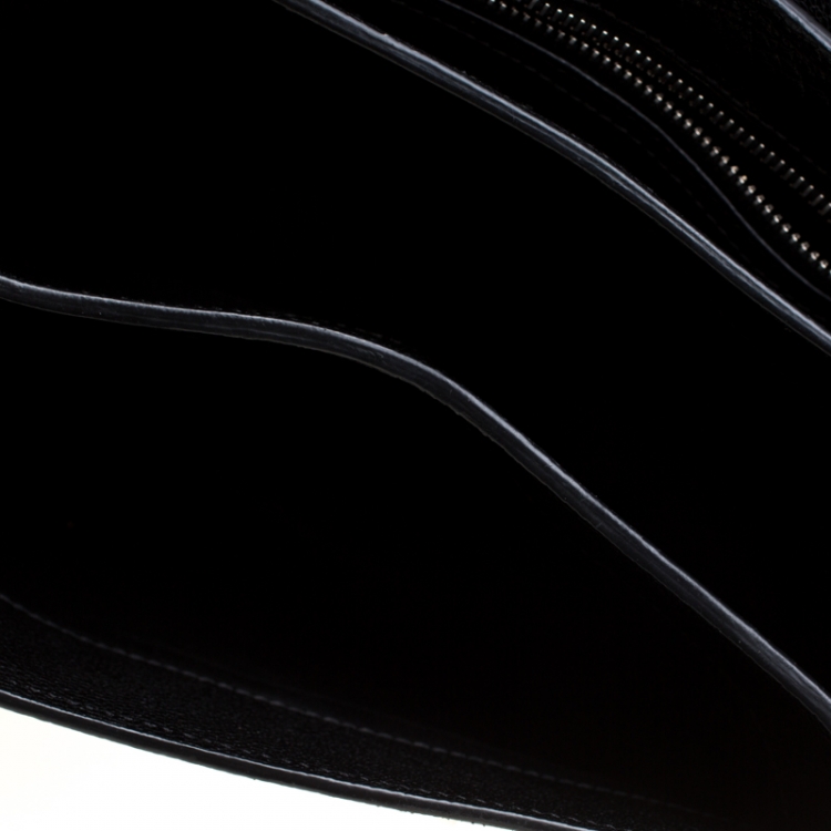 Pre Owned Miu Miu Black Leather Double Turnlock Crossbody Bag