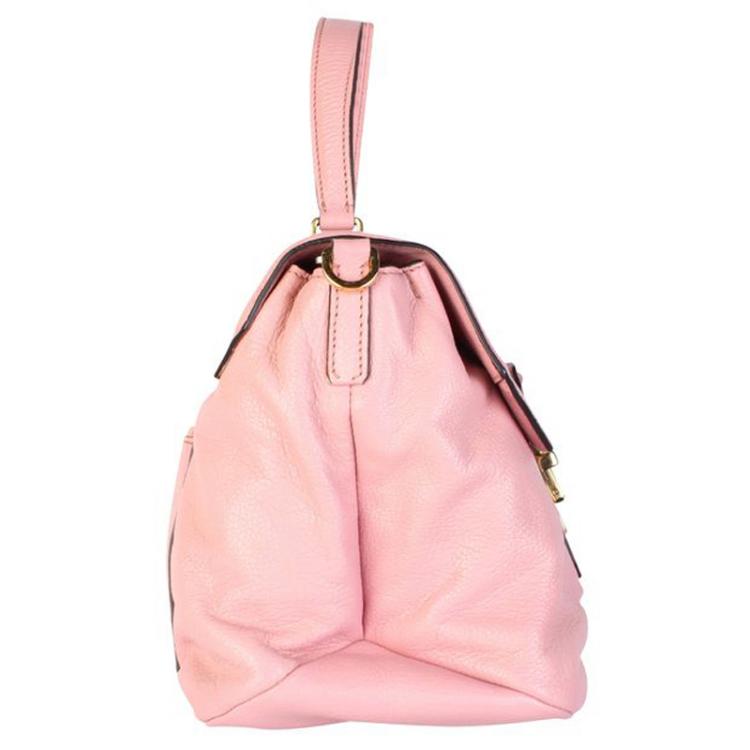 Pre Owned Miu Miu Pink Calfskin Leather Bag
