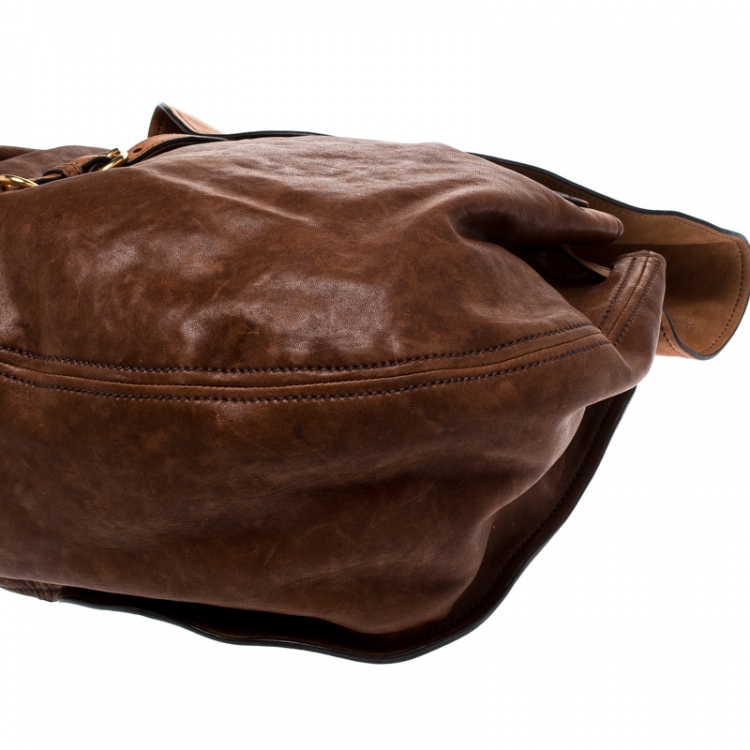 Pre Owned Miu Miu Multicolor Nappa Leather Large Hobo