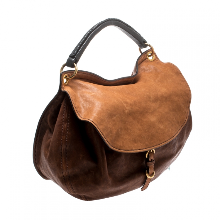 Pre Owned Miu Miu Multicolor Nappa Leather Large Hobo