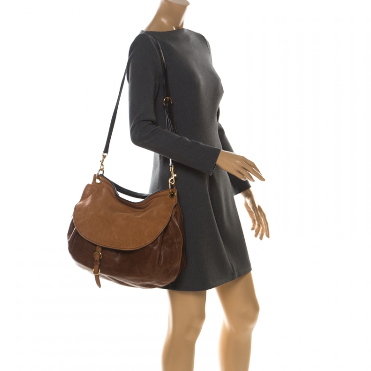 Pre Owned Miu Miu Multicolor Nappa Leather Large Hobo