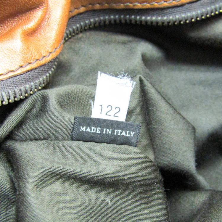 Pre Owned Miu Miu Brown Leather Tote Bag