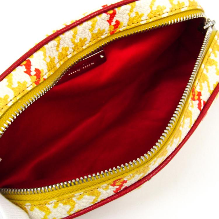 Pre Owned Miu Miu Red/Yellow Leather Pouch