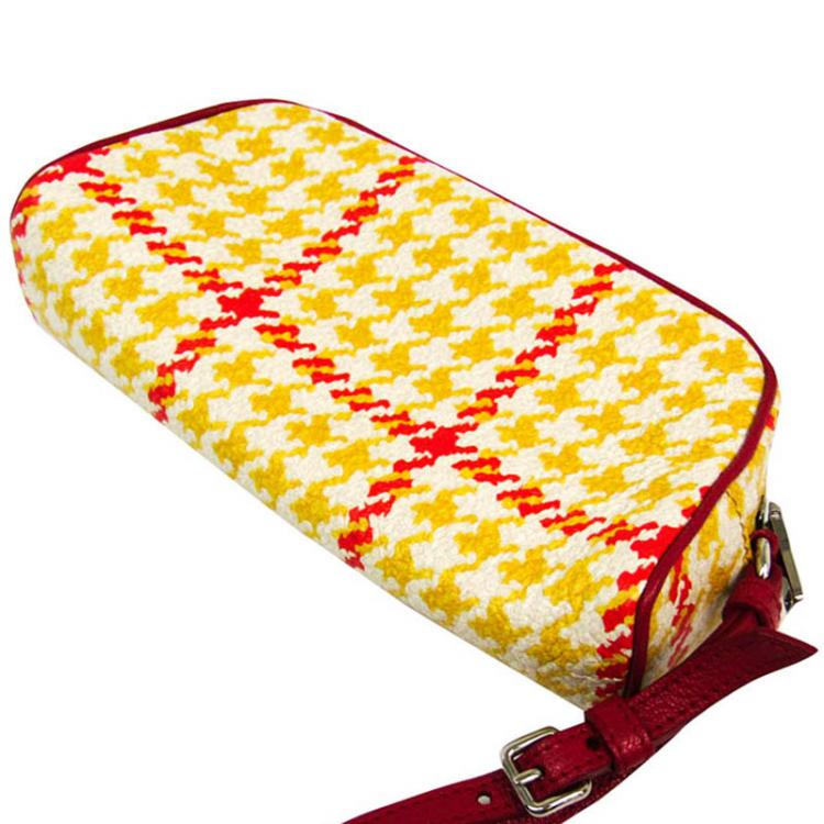 Pre Owned Miu Miu Red/Yellow Leather Pouch